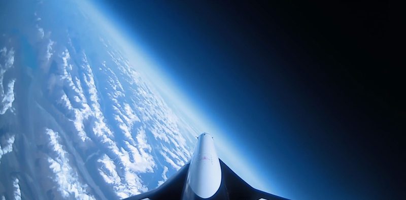 The nose of the Mk-II Aurora against the curve of the earth